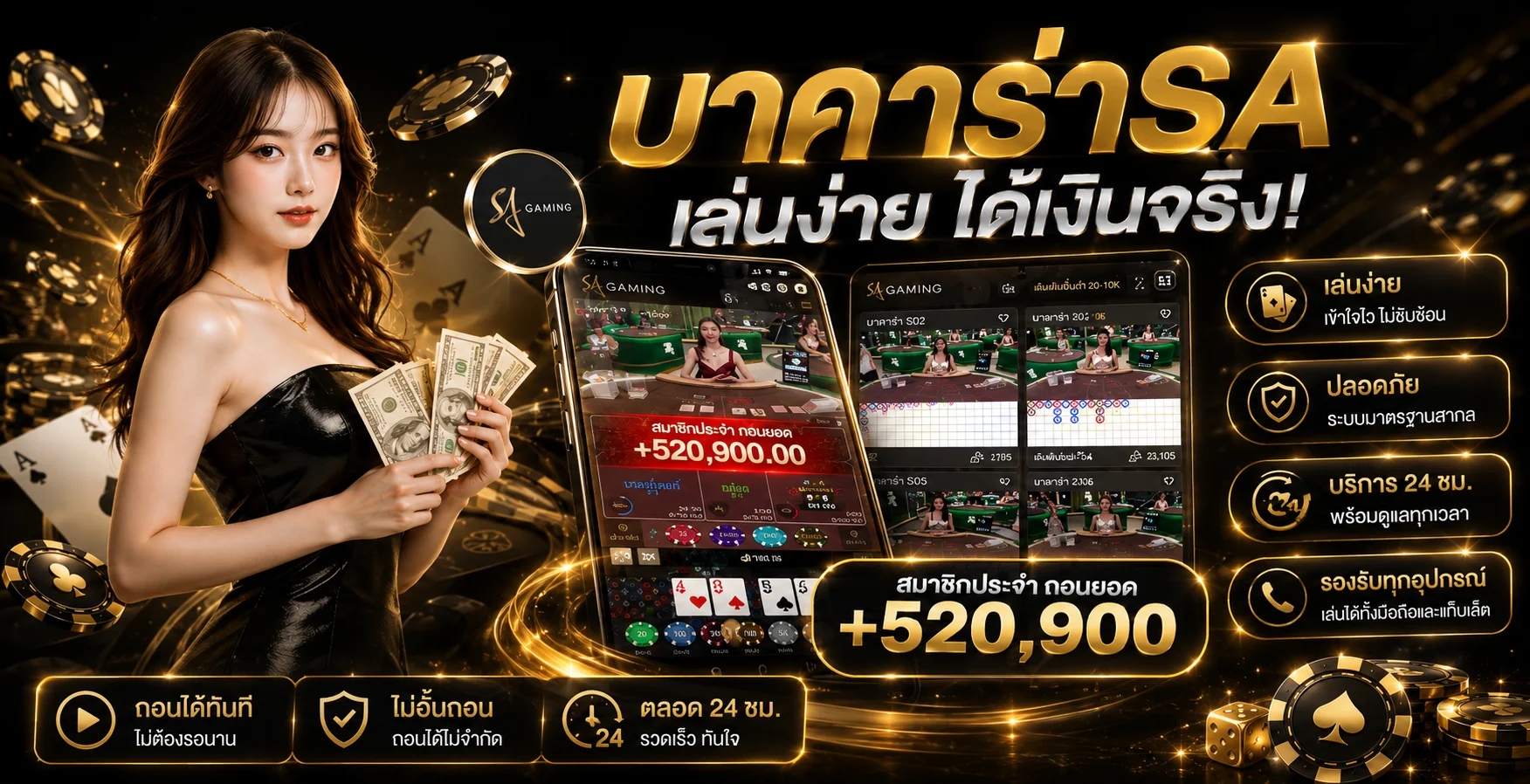 คาสิโนออนไลน์สดจากดีลเลอร์ตัวจริงในเว็บ 1fgame